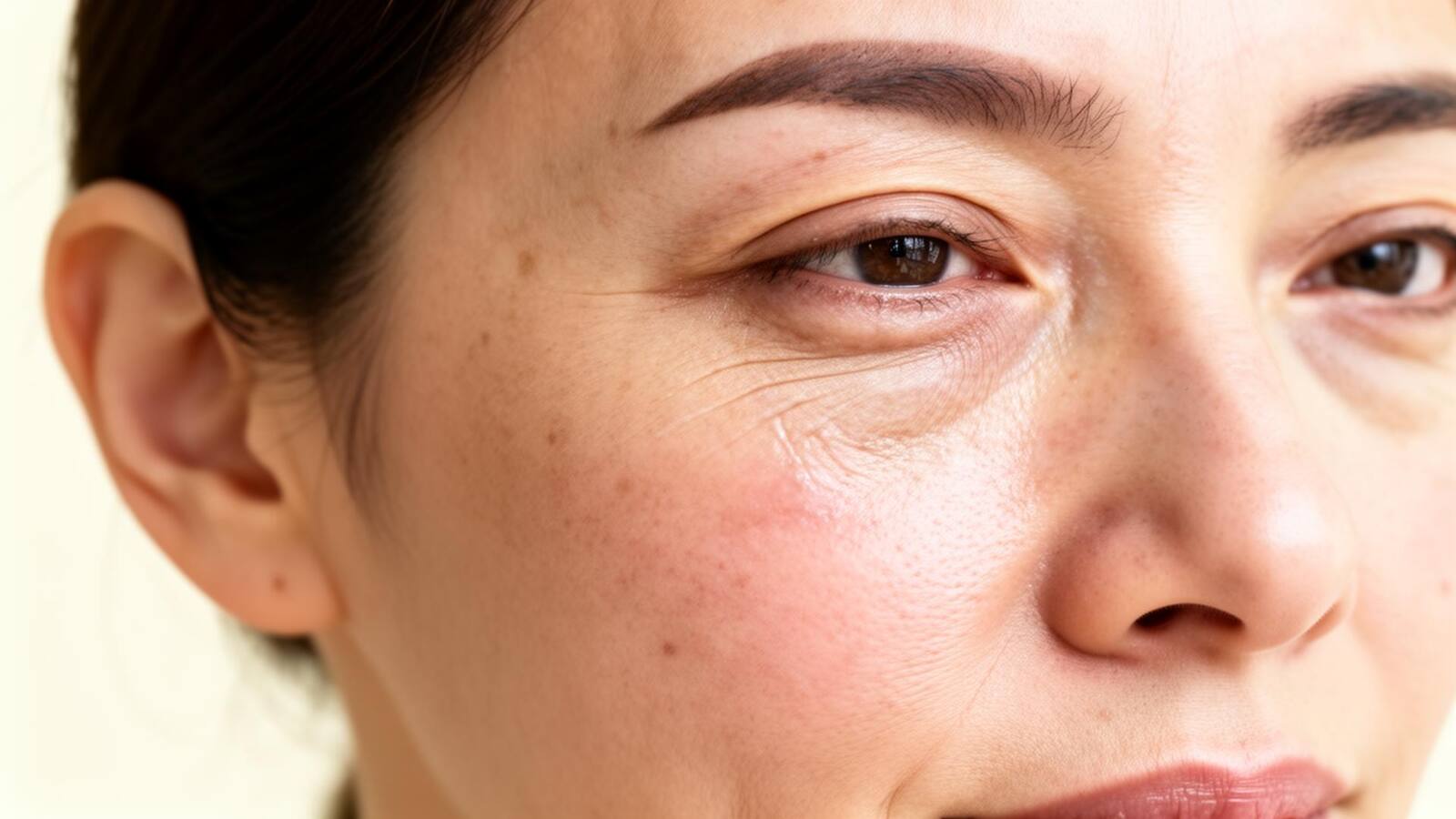 Reference image of skin texture before a microneedling-style treatment